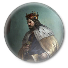 Значок с принтом Kingdom Come: Deliverance в Санкт-Петербурге,  металл | круглая форма, металлическая застежка в виде булавки | 