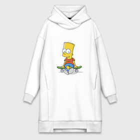 Платье-худи хлопок с принтом Барт в Санкт-Петербурге,  |  | bart | simpsons | skate | скейт