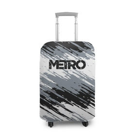 Чехол для чемодана 3D с принтом METRO в Санкт-Петербурге, 86% полиэфир, 14% спандекс | двустороннее нанесение принта, прорези для ручек и колес | 2033 | exodus | game | last | light | metro | redux | апокалипсис | зомби | игра | краска | краски | метро | монстр | постапокалипсис