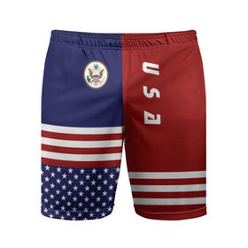 Мужские шорты 3D спортивные с принтом USA (США) в Санкт-Петербурге,  |  | us | usa | америка | американец | американка | американцы | америки | герб | доллар | знак | надпись | патриот | полосы | символ | соединенные | страна | сша | флаг | флага | цвета | штаты