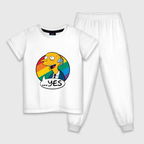 Детская пижама хлопок с принтом Мистер Бёрнс в Санкт-Петербурге, 100% хлопок |  брюки и футболка прямого кроя, без карманов, на брюках мягкая резинка на поясе и по низу штанин
 | Тематика изображения на принте: simpsons