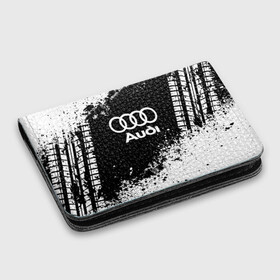 Картхолдер с принтом с принтом Audi abstract sport в Санкт-Петербурге, натуральная матовая кожа | размер 7,3 х 10 см; кардхолдер имеет 4 кармана для карт; | ауди | кольца | лого | машина