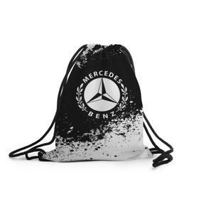 Рюкзак-мешок 3D с принтом Mercedes abstract sport в Санкт-Петербурге, 100% полиэстер | плотность ткани — 200 г/м2, размер — 35 х 45 см; лямки — толстые шнурки, застежка на шнуровке, без карманов и подкладки | auto | automobile | car | machine | mercedes | motor | motor car | sport car | автомашина | бренд | легковой автомобиль | марка | спортивный автомобиль | тачка