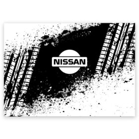 Поздравительная открытка с принтом Nissan abstract sport в Санкт-Петербурге, 100% бумага | плотность бумаги 280 г/м2, матовая, на обратной стороне линовка и место для марки
 | Тематика изображения на принте: motor | nissan | авто | лого | машина | ниссан | тачка