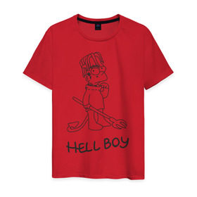 Мужская футболка хлопок с принтом Bart Lil Peep в Санкт-Петербурге, 100% хлопок | прямой крой, круглый вырез горловины, длина до линии бедер, слегка спущенное плечо. | Тематика изображения на принте: bart simpson | lil peep | барт симпсоны | лил пип