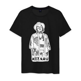 Мужская футболка хлопок с принтом Kizaru в Санкт-Петербурге, 100% хлопок | прямой крой, круглый вырез горловины, длина до линии бедер, слегка спущенное плечо. | Тематика изображения на принте: 