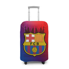 Чехол для чемодана 3D с принтом FC Barcelona color sport в Санкт-Петербурге, 86% полиэфир, 14% спандекс | двустороннее нанесение принта, прорези для ручек и колес | football | soccer | барселона