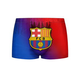 Мужские трусы 3D с принтом FC Barcelona color sport в Санкт-Петербурге, 50% хлопок, 50% полиэстер | классическая посадка, на поясе мягкая тканевая резинка | football | soccer | барселона