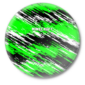 Значок с принтом Minecraft в Санкт-Петербурге,  металл | круглая форма, металлическая застежка в виде булавки | Тематика изображения на принте: creeper | minecraft | tnt | блок | грифер | краска | краски | крипер | майнкрафт | моб | мобы
