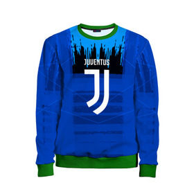 Детский свитшот 3D с принтом FC Juventus color abstract в Санкт-Петербурге, 100% полиэстер | свободная посадка, прямой крой, мягкая тканевая резинка на рукавах и понизу свитшота | Тематика изображения на принте: 