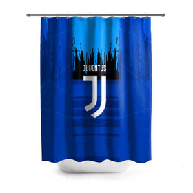 Штора 3D для ванной с принтом FC Juventus color abstract в Санкт-Петербурге, 100% полиэстер | плотность материала — 100 г/м2. Стандартный размер — 146 см х 180 см. По верхнему краю — пластиковые люверсы для креплений. В комплекте 10 пластиковых колец | 