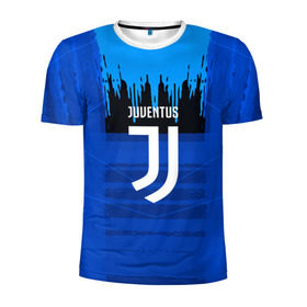 Мужская футболка 3D спортивная с принтом FC Juventus color abstract в Санкт-Петербурге, 100% полиэстер с улучшенными характеристиками | приталенный силуэт, круглая горловина, широкие плечи, сужается к линии бедра | Тематика изображения на принте: 