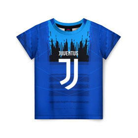 Детская футболка 3D с принтом FC Juventus color abstract в Санкт-Петербурге, 100% гипоаллергенный полиэфир | прямой крой, круглый вырез горловины, длина до линии бедер, чуть спущенное плечо, ткань немного тянется | Тематика изображения на принте: 