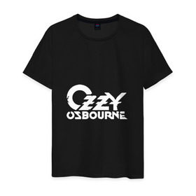 Мужская футболка хлопок с принтом Ozzy Ozbourne в Санкт-Петербурге, 100% хлопок | прямой крой, круглый вырез горловины, длина до линии бедер, слегка спущенное плечо. | 