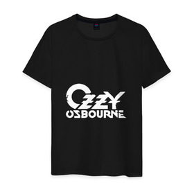 Мужская футболка хлопок с принтом Ozzy Ozbourne в Санкт-Петербурге, 100% хлопок | прямой крой, круглый вырез горловины, длина до линии бедер, слегка спущенное плечо. | Тематика изображения на принте: 