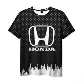 Мужская футболка 3D с принтом Honda в Санкт-Петербурге, 100% полиэфир | прямой крой, круглый вырез горловины, длина до линии бедер | auto | automobile | car | honda | machine | motor | motor car | sport car | автомашина | бренд | легковой автомобиль | марка | спортивный автомобиль | тачка