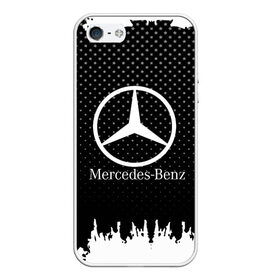 Чехол для iPhone 5/5S матовый с принтом Mercedes-Benz в Санкт-Петербурге, Силикон | Область печати: задняя сторона чехла, без боковых панелей | 