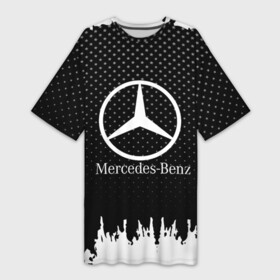 Платье-футболка 3D с принтом Mercedes Benz в Санкт-Петербурге,  |  | auto | automobile | car | machine | mercedes | motor | motor car | sport car | автомашина | бренд | легковой автомобиль | марка | спортивный автомобиль | тачка