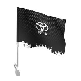 Флаг для автомобиля с принтом Toyota в Санкт-Петербурге, 100% полиэстер | Размер: 30*21 см | auto | automobile | car | machine | motor | motor car | sport car | toyota | автомашина | бренд | легковой автомобиль | марка | спортивный автомобиль | тачка