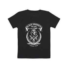 Детская футболка хлопок с принтом Black Sabbath the end в Санкт-Петербурге, 100% хлопок | круглый вырез горловины, полуприлегающий силуэт, длина до линии бедер | black sabbath | билл уорд | блек | гизер батлер | ози озборн | осборн оззи | сабатаж | тони айомми
