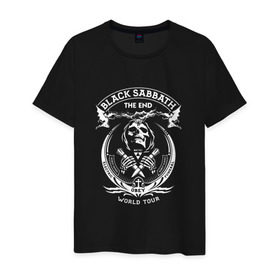 Мужская футболка хлопок с принтом Black Sabbath the end в Санкт-Петербурге, 100% хлопок | прямой крой, круглый вырез горловины, длина до линии бедер, слегка спущенное плечо. | black sabbath | билл уорд | блек | гизер батлер | ози озборн | осборн оззи | сабатаж | тони айомми