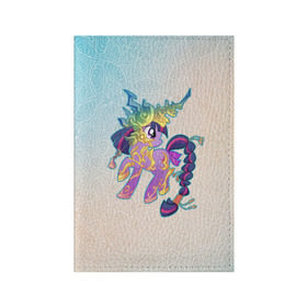 Обложка для паспорта матовая кожа с принтом My Little Pony в Санкт-Петербурге, натуральная матовая кожа | размер 19,3 х 13,7 см; прозрачные пластиковые крепления | комедия | маленький | мой | музыка | мультфильм | мюзикл | пони | приключения | сказка | фэнтези