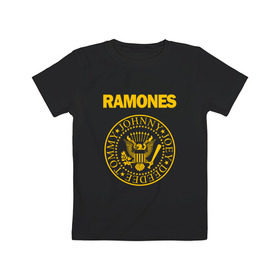 Детская футболка хлопок с принтом Ramones в Санкт-Петербурге, 100% хлопок | круглый вырез горловины, полуприлегающий силуэт, длина до линии бедер | punk | punkrock | панк