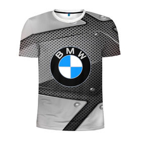 Мужская футболка 3D спортивная с принтом BMW metalic 2018 в Санкт-Петербурге, 100% полиэстер с улучшенными характеристиками | приталенный силуэт, круглая горловина, широкие плечи, сужается к линии бедра | Тематика изображения на принте: 