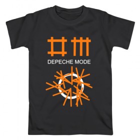 Мужская футболка хлопок с принтом Depeche Mode в Санкт-Петербурге, 100% хлопок | прямой крой, круглый вырез горловины, длина до линии бедер, слегка спущенное плечо. | depeche mode | вестник моды | депеш мод | депешмод | дэйв гаан | мартин гор | энди флетчер