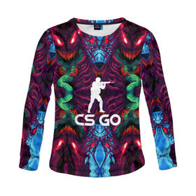 Женский лонгслив 3D с принтом CS GO hyper beast collection в Санкт-Петербурге, 100% полиэстер | длинные рукава, круглый вырез горловины, полуприлегающий силуэт | скоростной зверь