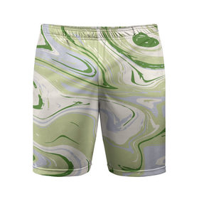 Мужские шорты 3D спортивные с принтом marble green в Санкт-Петербурге,  |  | abstraction | color | marble | texture | абстракция | краска | краски | разводы | текстура | цвет