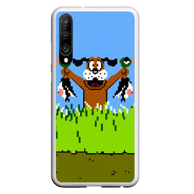 Чехол для Honor P30 с принтом Duck Hunt в Санкт-Петербурге, Силикон | Область печати: задняя сторона чехла, без боковых панелей | 8 bit | 8 бит | dendy | dog | duck | hunt | nes | nintendo | oldschool | pixel art | денди | игра | нинтендо | охота | собака