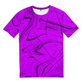 Мужская футболка 3D с принтом Абстрактные разводы в Санкт-Петербурге, 100% полиэфир | прямой крой, круглый вырез горловины, длина до линии бедер | 