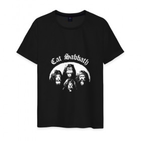 Мужская футболка хлопок с принтом Black Sabbath в Санкт-Петербурге, 100% хлопок | прямой крой, круглый вырез горловины, длина до линии бедер, слегка спущенное плечо. | 