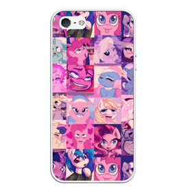 Чехол для iPhone 5/5S матовый с принтом My Little Pony Ahegao в Санкт-Петербурге, Силикон | Область печати: задняя сторона чехла, без боковых панелей | Тематика изображения на принте: 