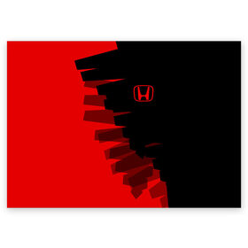 Поздравительная открытка с принтом HONDA SPORT в Санкт-Петербурге, 100% бумага | плотность бумаги 280 г/м2, матовая, на обратной стороне линовка и место для марки
 | Тематика изображения на принте: auto | honda | авто | автомобиль | бренд | марка | машины | хонда автомобильные