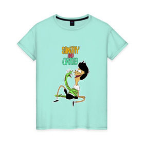 Женская футболка хлопок с принтом Санджей и Крейг в Санкт-Петербурге, 100% хлопок | прямой крой, круглый вырез горловины, длина до линии бедер, слегка спущенное плечо | sanjay and craig | крейг | мультфильм | санджей