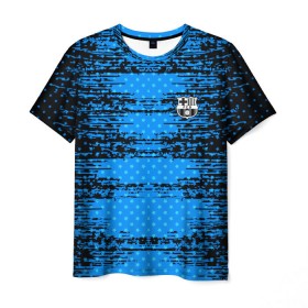 Мужская футболка 3D с принтом Barcelona sport uniform в Санкт-Петербурге, 100% полиэфир | прямой крой, круглый вырез горловины, длина до линии бедер | football | soccer | барселона