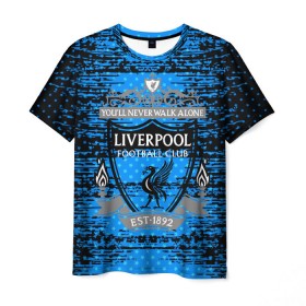 Мужская футболка 3D с принтом Liverpool sport uniform в Санкт-Петербурге, 100% полиэфир | прямой крой, круглый вырез горловины, длина до линии бедер | football | soccer | ливерпуль