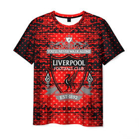 Мужская футболка 3D с принтом Liverpool sport uniform в Санкт-Петербурге, 100% полиэфир | прямой крой, круглый вырез горловины, длина до линии бедер | football | soccer | ливерпуль