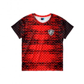 Детская футболка 3D с принтом FLUMINENSE sport uniform в Санкт-Петербурге, 100% гипоаллергенный полиэфир | прямой крой, круглый вырез горловины, длина до линии бедер, чуть спущенное плечо, ткань немного тянется | football | soccer