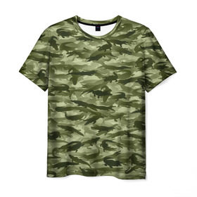 Мужская футболка 3D с принтом Камуфляж с крокодилами в Санкт-Петербурге, 100% полиэфир | прямой крой, круглый вырез горловины, длина до линии бедер | аллигатор | африка | болото | животные | кайман | крокодил | милитари | паттерн | проесмыкающиеся | хаки | хищники
