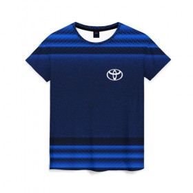 Женская футболка 3D с принтом Toyota ultra collection в Санкт-Петербурге, 100% полиэфир ( синтетическое хлопкоподобное полотно) | прямой крой, круглый вырез горловины, длина до линии бедер | 