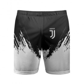 Мужские шорты 3D спортивные с принтом Juventus black 2018 в Санкт-Петербурге,  |  | 