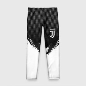 Детские леггинсы 3D с принтом Juventus black 2018 в Санкт-Петербурге, полиэстер 85%, спандекс 15% | эластичный пояс, зауженный крой | 