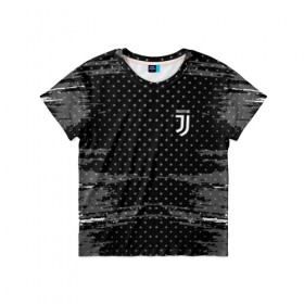 Детская футболка 3D с принтом Juventus abstract collection в Санкт-Петербурге, 100% гипоаллергенный полиэфир | прямой крой, круглый вырез горловины, длина до линии бедер, чуть спущенное плечо, ткань немного тянется | football | soccer | ювентус