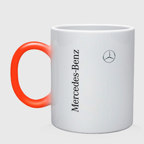Кружка хамелеон с принтом Mercedes-Benz в Санкт-Петербурге, керамика | меняет цвет при нагревании, емкость 330 мл | benz | mercedes | авто | автомобиль | бенз | мерседес