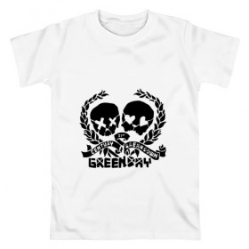 Мужская футболка хлопок с принтом Green Day в Санкт-Петербурге, 100% хлопок | прямой крой, круглый вырез горловины, длина до линии бедер, слегка спущенное плечо. | american | day | green | idiot | альтернативный | американ | билли джо армстронг | греен | грин | группа | дай | дей | зелёный день | майк дёрнт | музыка | панк | поп | поппанк | рок | тре кул