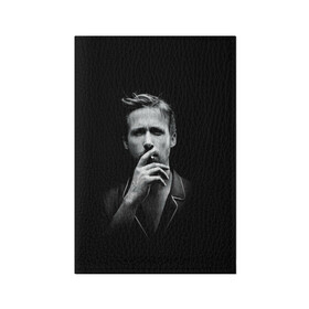 Обложка для паспорта матовая кожа с принтом Ryan Gosling в Санкт-Петербурге, натуральная матовая кожа | размер 19,3 х 13,7 см; прозрачные пластиковые крепления | Тематика изображения на принте: ryan gosling | актер | райан гослинг