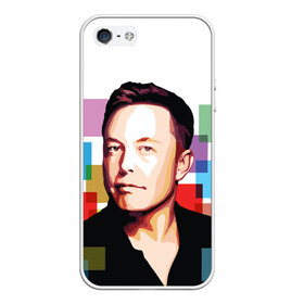 Чехол для iPhone 5/5S матовый с принтом Илон Маск в Санкт-Петербурге, Силикон | Область печати: задняя сторона чехла, без боковых панелей | elon musk | тесла